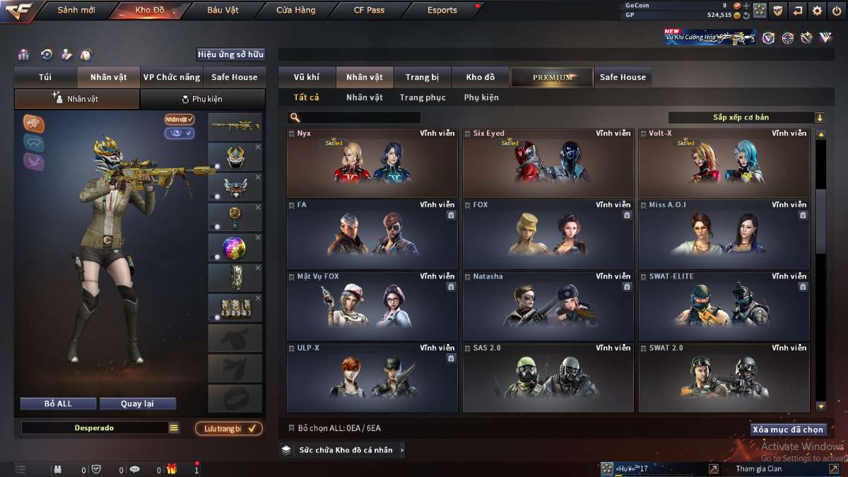 shop acc cf uy tin gia re